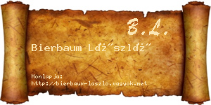 Bierbaum László névjegykártya