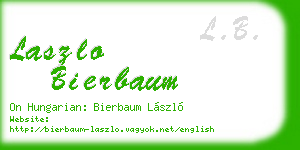 laszlo bierbaum business card